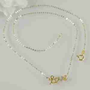 Wunderschönes feines Goldcollier 333 Love mit Zirkonia